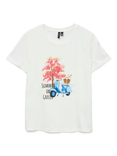 Vero Moda Koszulka w kolorze białym - Koszulki i topy damskie - miniaturka - grafika 1