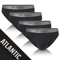 Majtki męskie - SLIPY MĘSKIE 4-pak bawełniane miękkie sport grafitowe Atlantic *XL - miniaturka - grafika 1