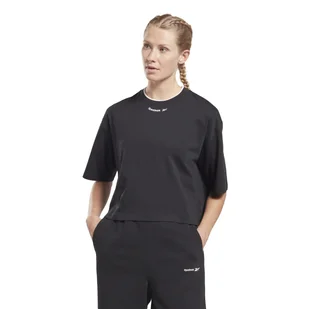 Damska Koszulka z krótkim rękawem REEBOK RIE TEE HT8059 – Czarny - Koszulki i topy damskie - miniaturka - grafika 1