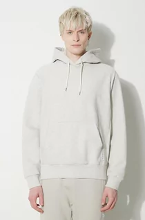 Bluzy męskie - A.P.C. bluza bawełniana Hoodie Bruce męska kolor beżowy z kapturem melanżowa COGWV.H27867.PAA - grafika 1