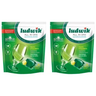 Ludwik All in one kapsułki do zmywarek Zestaw 2 x 40 szt. - Środki do zmywarek - miniaturka - grafika 1