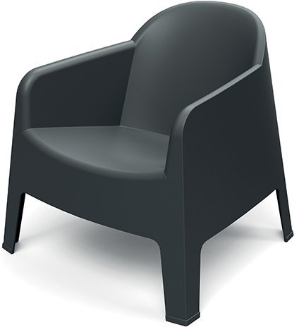 Prosperplast Fotel ogrodowy z podłokietnikami FMIK777 Milane - carbon