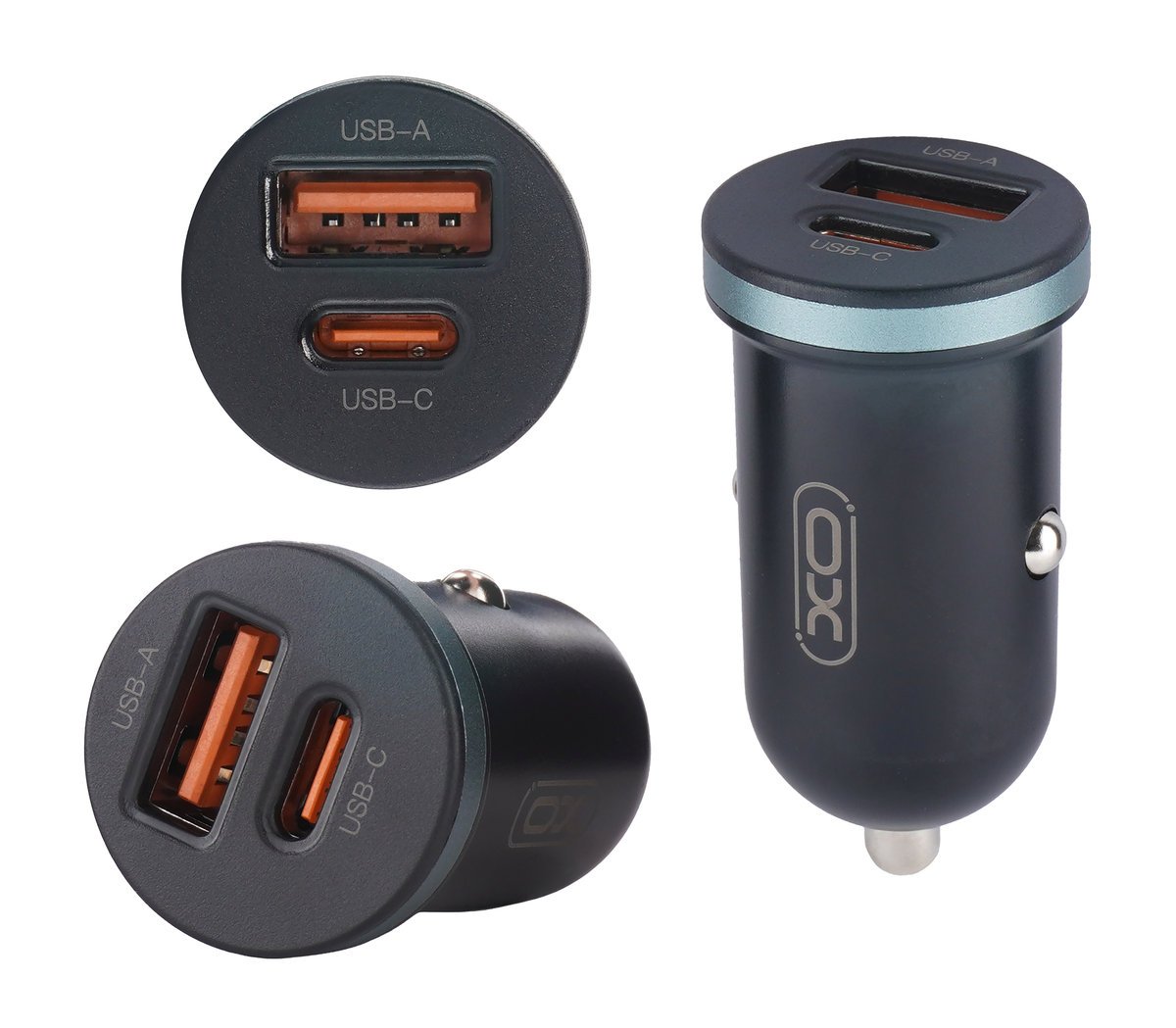 Ładowarka Samochodowa XO CC56 Usb A QC 3.0 I Usb Typ C USB-C 30W SZYBKIE ŁADOWANIE 2 GNIAZDA ŁADOWANIA MOCNA DO ZAPALNICZKI LEKKA