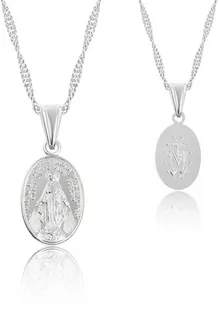 Cudowny Medalik Matka Boska Niepokalana srebrny - Biżuteria religijna - miniaturka - grafika 1