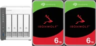 Serwery plików NAS i macierze dyskowe - Serwer plików Qnap TS-433-4G + 2x Seagate IronWolf 6TB ST6000VN006 - miniaturka - grafika 1