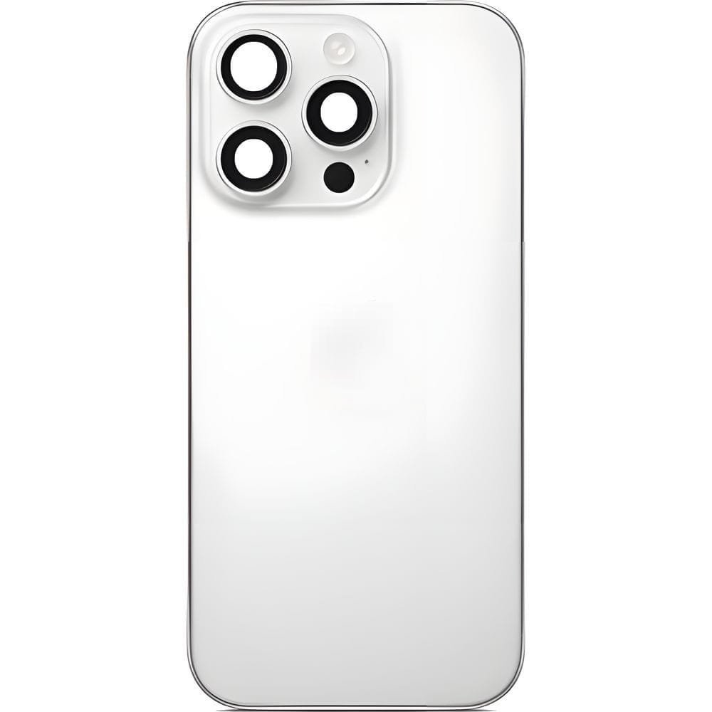 Tylna szyba z ramką, klapka baterii, panel tylny plecki do iPhone 16 Pro Max, biała