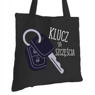 Torby i wózki na zakupy - Torba Bawełniana dla Kierowcy Czarna Na Prezent ekologiczna Trwały Nadruk - miniaturka - grafika 1