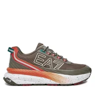 Sneakersy męskie - Sneakersy EA7 Emporio Armani X8X177 XK381 U044 Brązowy - miniaturka - grafika 1