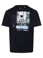 Koszulki męskie - Tom Tailor Koszulka męska Mężczyźni Bawełna niebieski nadruk, M - miniaturka - grafika 1