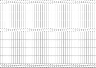 Panel ogrodzeniowy 3D ocynk, 172x250 cm, oczko 50x200 mm, drut 4 mm - Ogrodzenia - miniaturka - grafika 1
