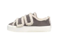 Śniegowce damskie - inuikii shearling low velcro grey - miniaturka - grafika 1