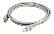 Kable USB - Kabel Datalogic USB, prosty, szary, 2m kabel do transmisji danych, 2 m, USB A, męski/męski, szary - miniaturka - grafika 1