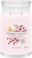 Świece - Yankee Candle Signature Pink Cherry & Vanilla Świeca Duża 567g - miniaturka - grafika 1