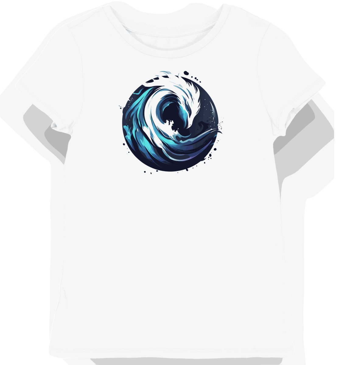 Koszulka damska biała z motywem fali drużyny esportowej S