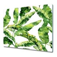 Deski do krojenia - Nowoczesna Deska Kuchenna - Osłonka 60x52 cm - Zielone liście bananowca - miniaturka - grafika 1