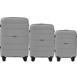 Zestaw walizek podróżnych Wings Hawfinch 3.0, 3 szt., polipropylen, szary, twarde, 4 kółka, zamek szyfrowy, kolekcja Strong - Walizki Zestaw walizek podróżnych Wings Hawfinch 3.0, 3 szt., polipropylen, szary, twarde, 4 kółka, zamek szyfrowy, kolekcja Strong - Walizki - miniaturka - grafika 1
