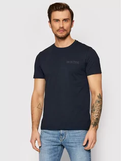 Koszulki męskie - Geox T-Shirt Sustainable M2510J-T2870 F4386 Granatowy Regular Fit - grafika 1
