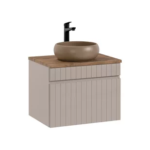 Szafka Łazienkowa Wisząca z Umywalką 82-60-D-1S Iconic Cashmere Comad Cashmere - Szafki łazienkowe - miniaturka - grafika 1