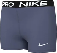Spodenki damskie - Nike Pro szorty dla starszych dzieci (dziewcząt), Blue/Black/White, DA1033-491, L - miniaturka - grafika 1