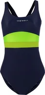 Stroje kąpielowe - Crowell Kostium kąpielowy damski Crowell Katie kol.02 granatowo-limonkowo-zielony 36 - miniaturka - grafika 1
