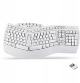 Klawiatury - Perixx Periboard-612W DE, wireless ergonomic split keyboard, white 57151D - miniaturka - grafika 1