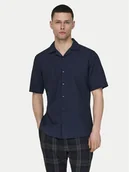 Koszule męskie - Only & Sons Koszula Caiden 22025116 Granatowy Slim Fit - miniaturka - grafika 1
