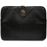 Torby na laptopy - Guess Triangle 4G Sleeve - Etui na notebooka 13" / 14" (czarny) - miniaturka - grafika 1