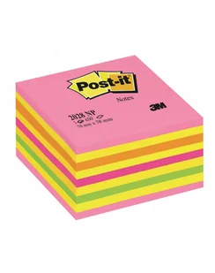 3M POST-IT POST-IT Kostka samop POST-IT 2028-NP 76x76mm 1x450 kart. cukierkowa różowa - Notesy i bloczki - miniaturka - grafika 1