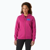Bluzy damskie - Bluza damska Helly Hansen HH Logo Full Zip Hoodie 2.0 magenta 2.0 - miniaturka - grafika 1