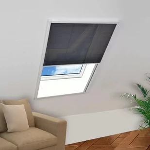 vidaXL Plisowana moskitiera okienna, aluminium, 80x120 cm vidaXL - Moskitiery - miniaturka - grafika 1