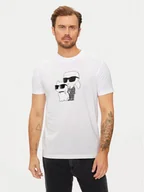 Koszulki męskie - KARL LAGERFELD T-Shirt 755061 544241 Biały Regular Fit - miniaturka - grafika 1