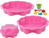 Place zabaw - Duża podwójna piaskownica stokrotka plus gratis - miniaturka - grafika 1