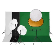 Lampy studyjne - vidaXL Zestaw studyjny z lampami, tłami i blendami - miniaturka - grafika 1