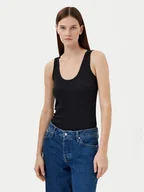 Koszulki i topy damskie - Calvin Klein Top K20K208246 Czarny Slim Fit - miniaturka - grafika 1