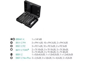 Wera zestaw bitów Bit-Safe 9200/899 Z 05057127001 - Klucze i nasadki - miniaturka - grafika 1