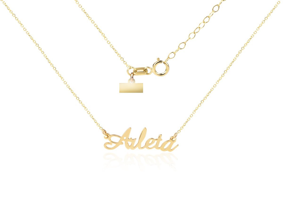 ZŁOTY NASZYJNIK IMIĘ ARLETA CELEBRYTKA 585 GRAWER
