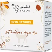 Mydła - MYDŁO W KOSTCE DO TWARZY I CIAŁA KOZIE MLEKO I OLEJ ARGANOWY 100 g - BALQIS - miniaturka - grafika 1