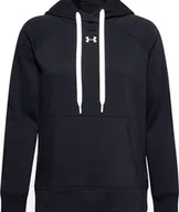 Bluzy damskie - Under Armour Bluza damska Under Armour Rival Fleece Hb Hoodie czarna 1356317 001 : Rozmiar - XL - miniaturka - grafika 1