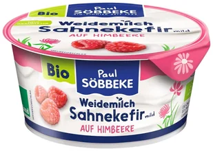KEFIR KREMOWY Z MALINAMI BIO 150 g - SOBBEKE - Kefiry, jogurty, maślanki - miniaturka - grafika 1