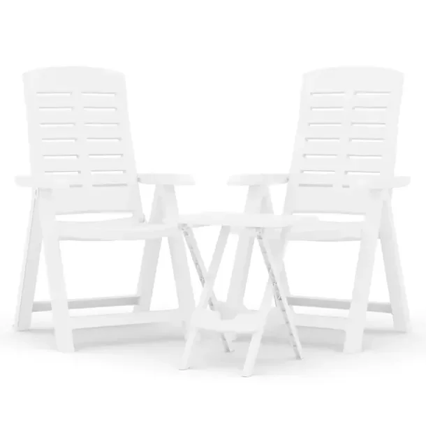 Zestaw mebli polirattanowych biały, stół 44,5x38,5x50 cm, krzesła 60x61