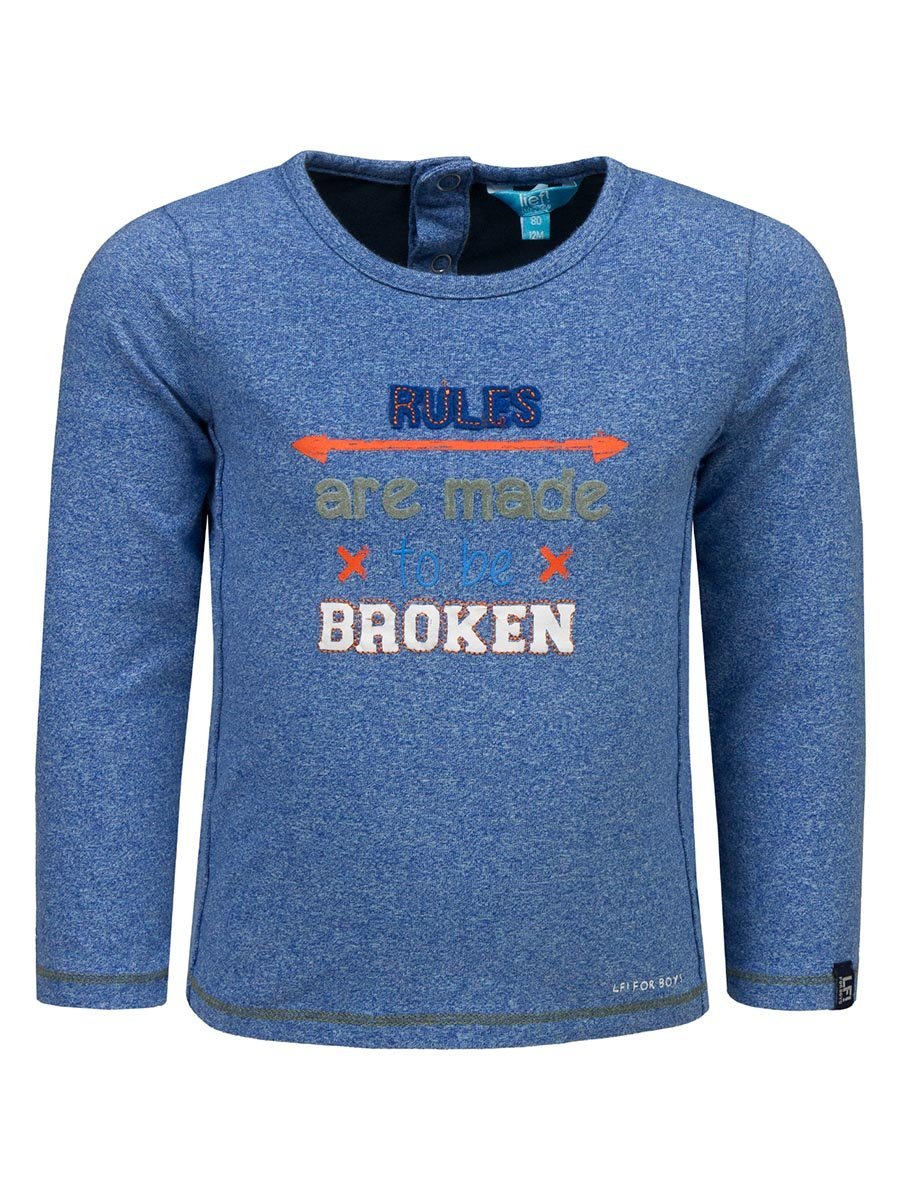 Chłopięca bluzka z długim rękawem z nadrukiem niebieska Lief r.116