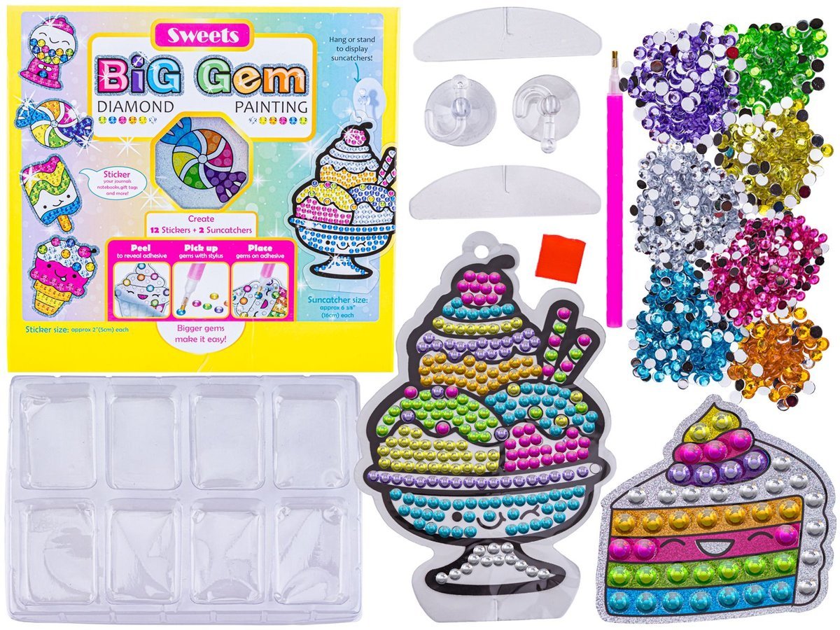 ZESTAW HAFT DIAMENTOWY MOZAIKA NAKLEJKI SŁODYCZE