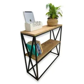 Toaletki - konsolka, toaletka X  STYL LOFT INDUSTRIALNY z półką  80x25x90 - miniaturka - grafika 1