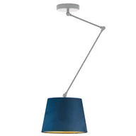 Lampy sufitowe - Granatowa lampa wisząca ze złotym środkiem JUMA VELUR - miniaturka - grafika 1