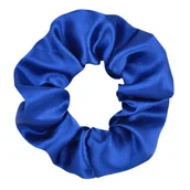 Ozdoby do włosów - Gumka do Włosów Niebieska Satynowa Bez Łączeń Wygodna i Bezpieczna - miniaturka - grafika 1