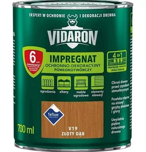 Impregnat Powłokotwórczy Vidaron 0.7L Dąb Złoty V19 Vidaron - Farby wewnętrzne - miniaturka - grafika 1