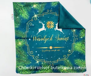 Poduszka panelowa świąteczna 40x40 choinki - Kołdry i poduszki dla dzieci - miniaturka - grafika 1