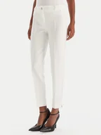Spodnie damskie - Maryley Spodnie materiałowe 25IB52Z/M17/43BC Biały Regular Fit - miniaturka - grafika 1