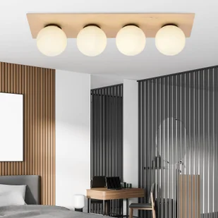 Emibig Kenzo lampa sufitowa 4-punktowa brązowa/biała 1142/4 - Lampy sufitowe - miniaturka - grafika 5