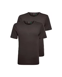 G-STAR RAW Męski T-shirt Basic Slim 2-pak, czarny (Black 124-990), XS - Koszulki męskie - miniaturka - grafika 1